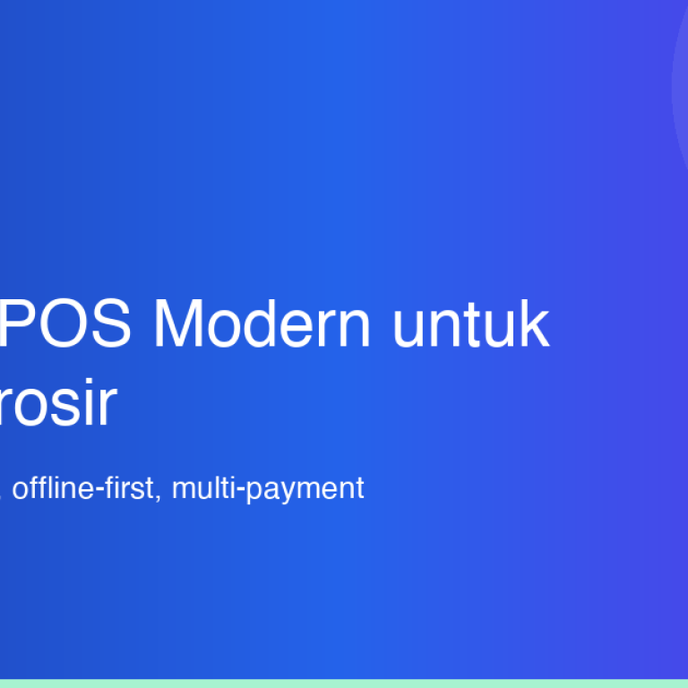 Sistem POS Modern untuk Toko Grosir
